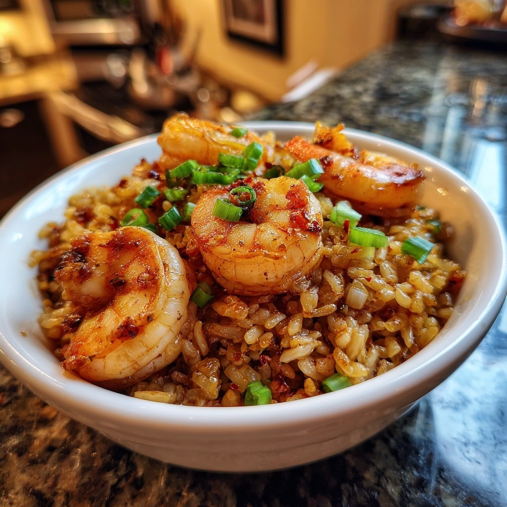 High Protein Shrimp Rice Bowl