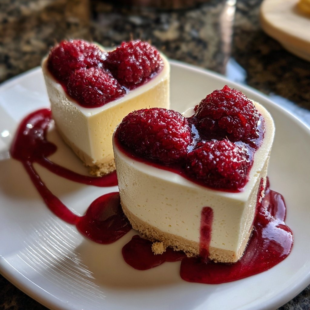 Raspberry Panna Cotta Hearts