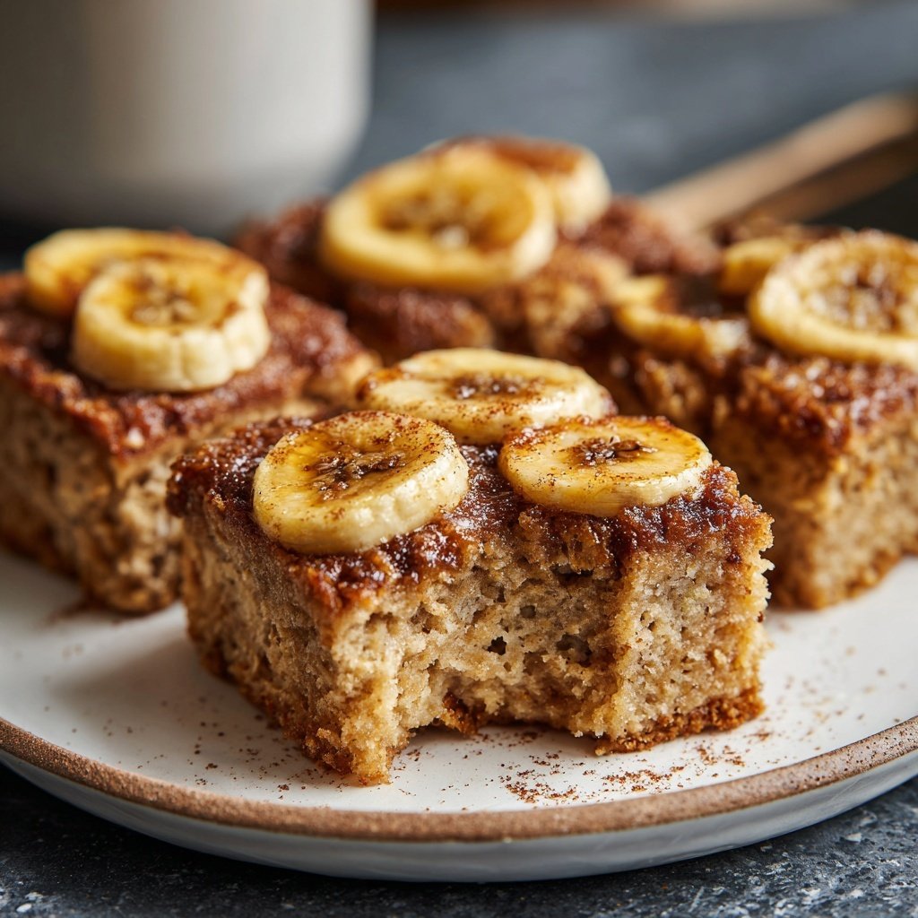 Cinnamon Banana Yogurt Breakfast Squares