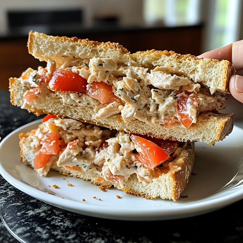 Tomatenbroodjes met Kipsalade