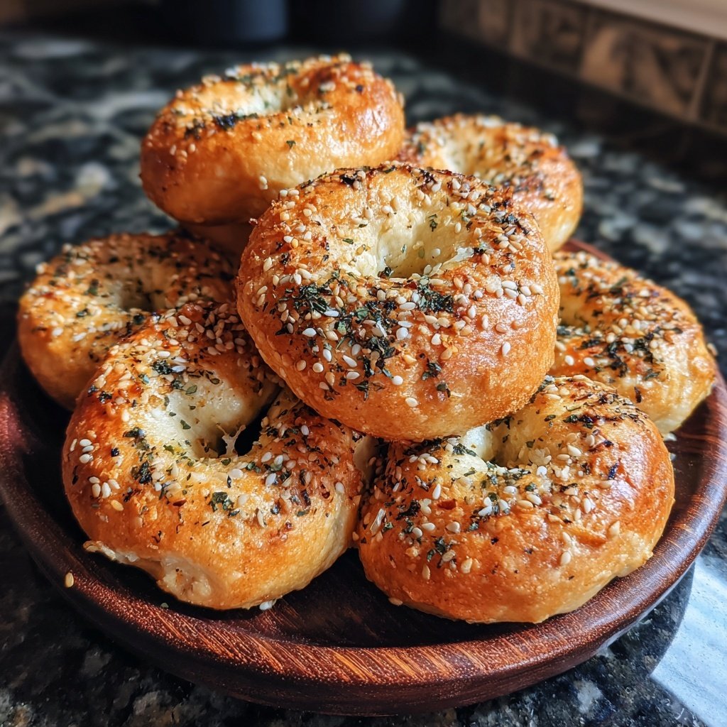 Air Fryer Protein Bagels