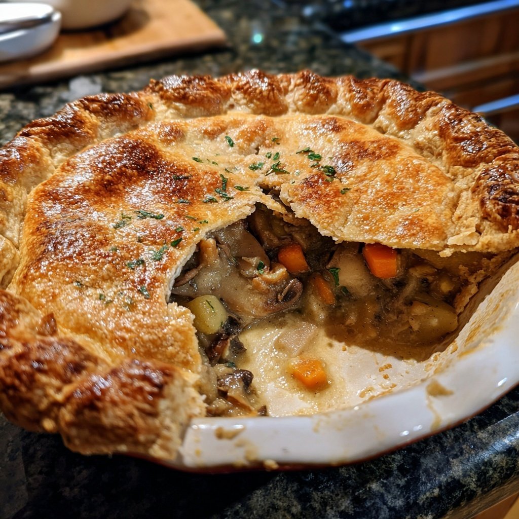 Comfort Food Beef and Mushroom Pot Pie