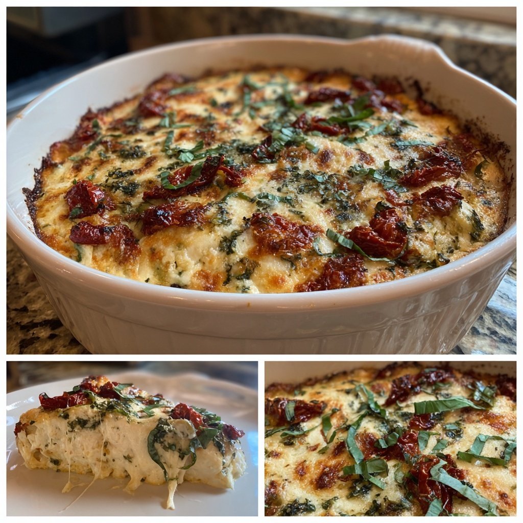 Creamy Pesto Chicken Bake