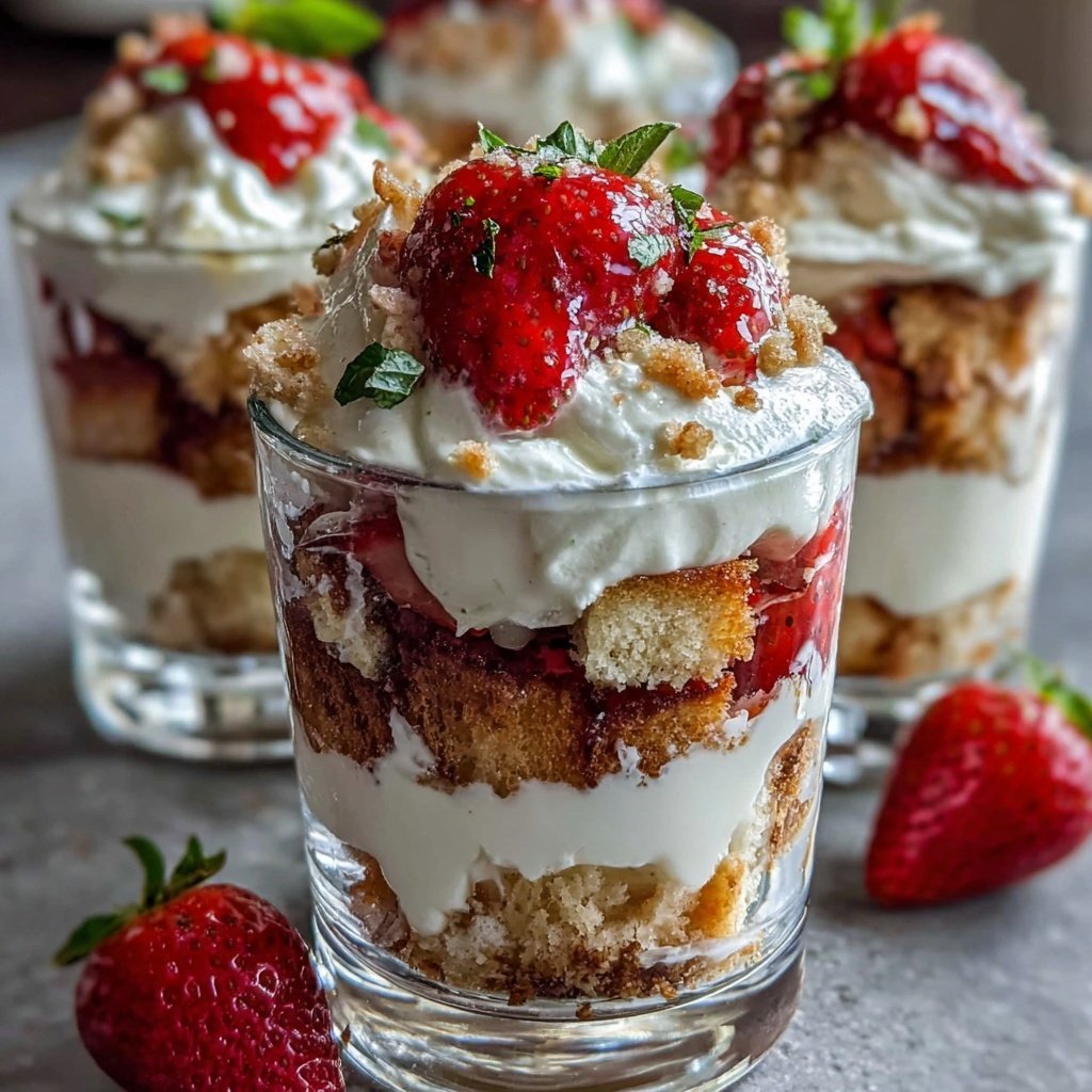 Strawberry Shortcake Parfait Cups