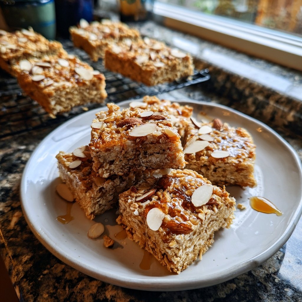 Vanilla Almond Oat Breakfast Squares