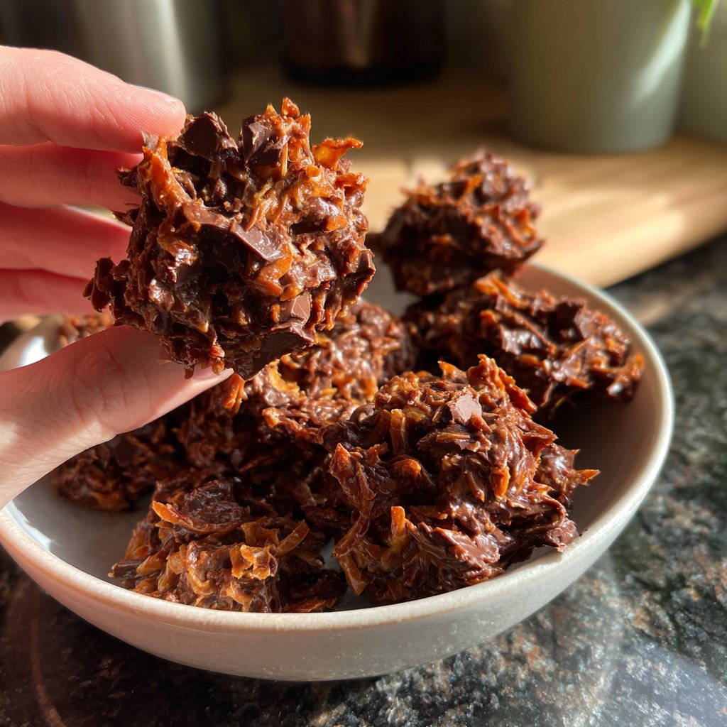 Chocolate Coconut Peanut Clusters