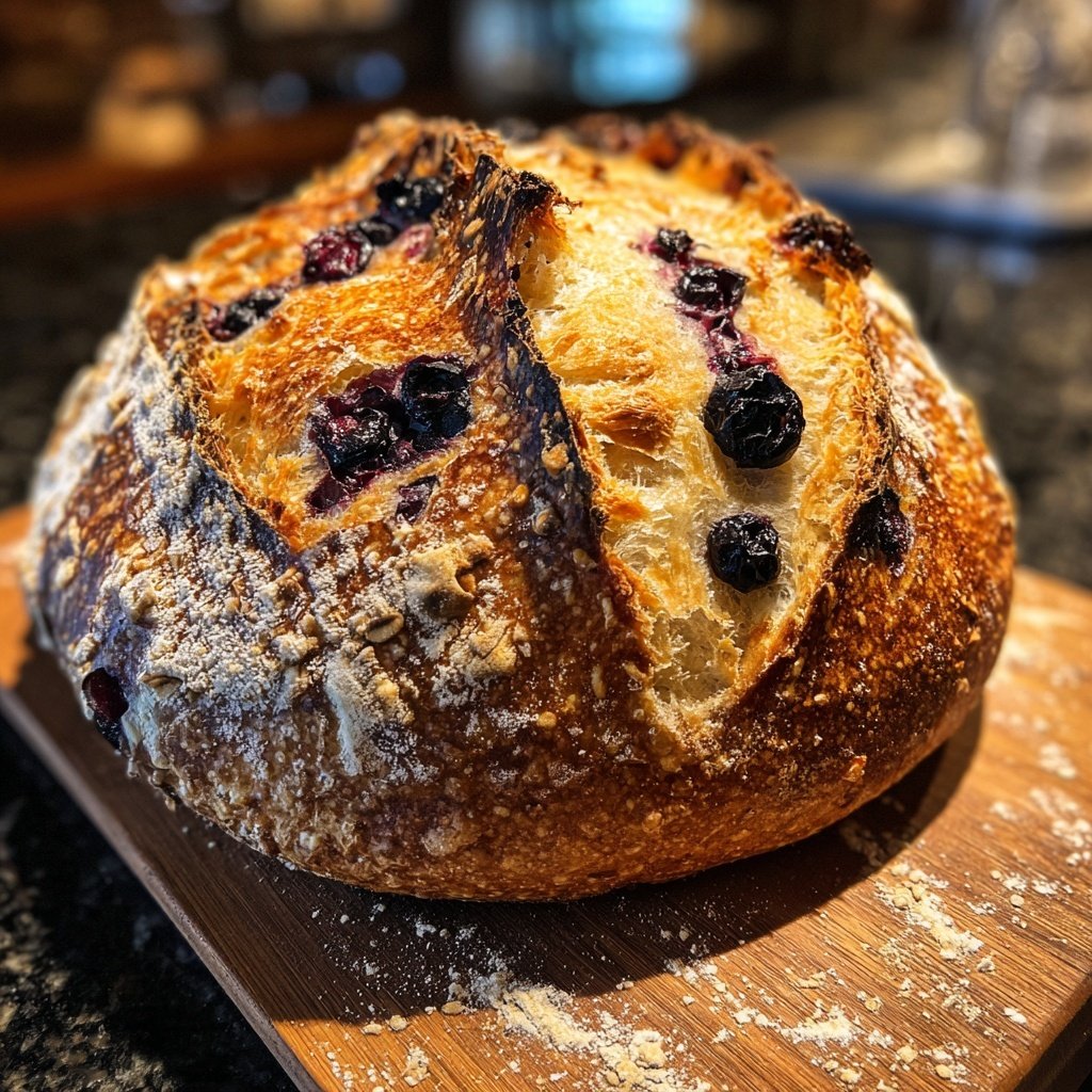 Blueberry Lemon Sourdough Bread No Yeast