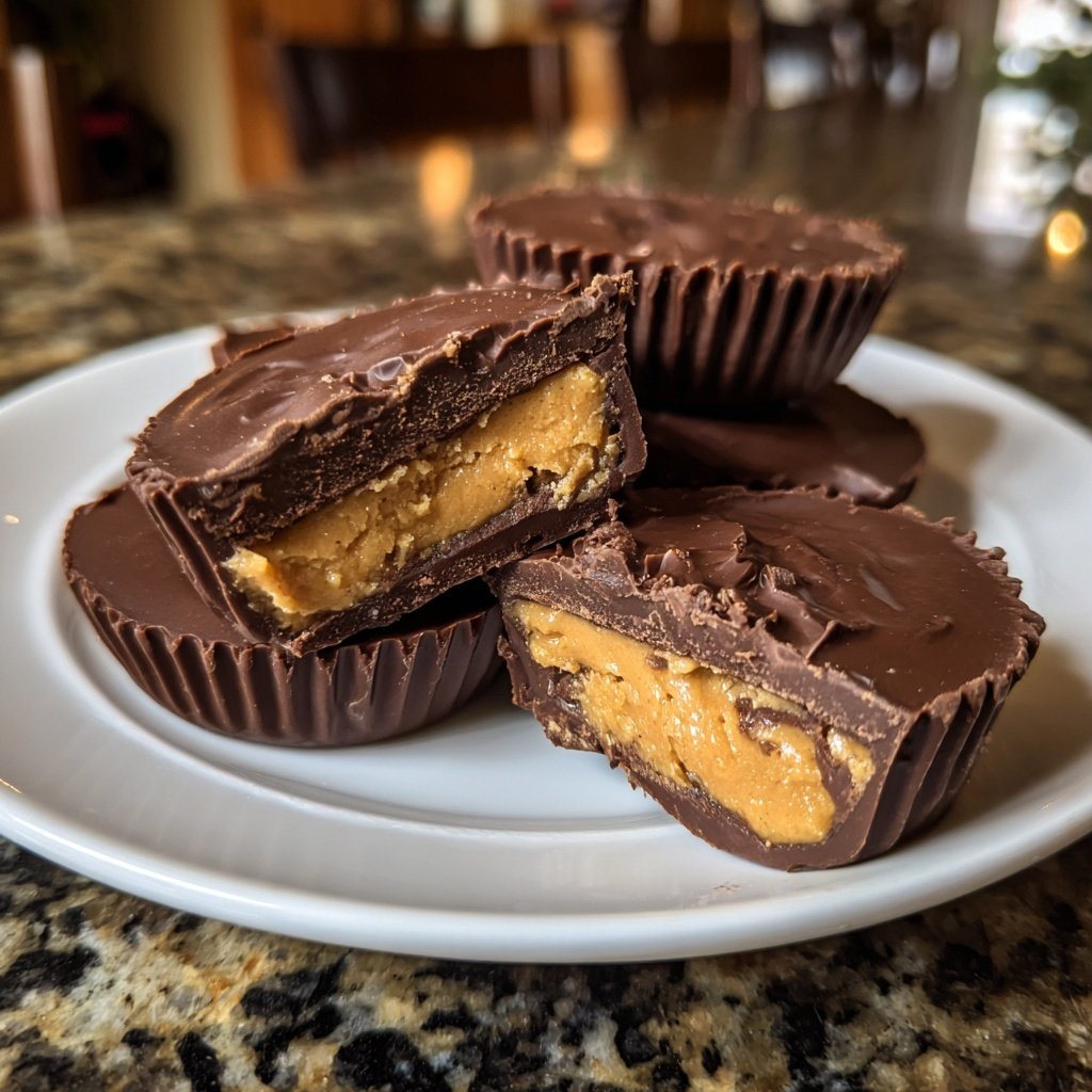Homemade Peanut Butter Cups with Almond Butter