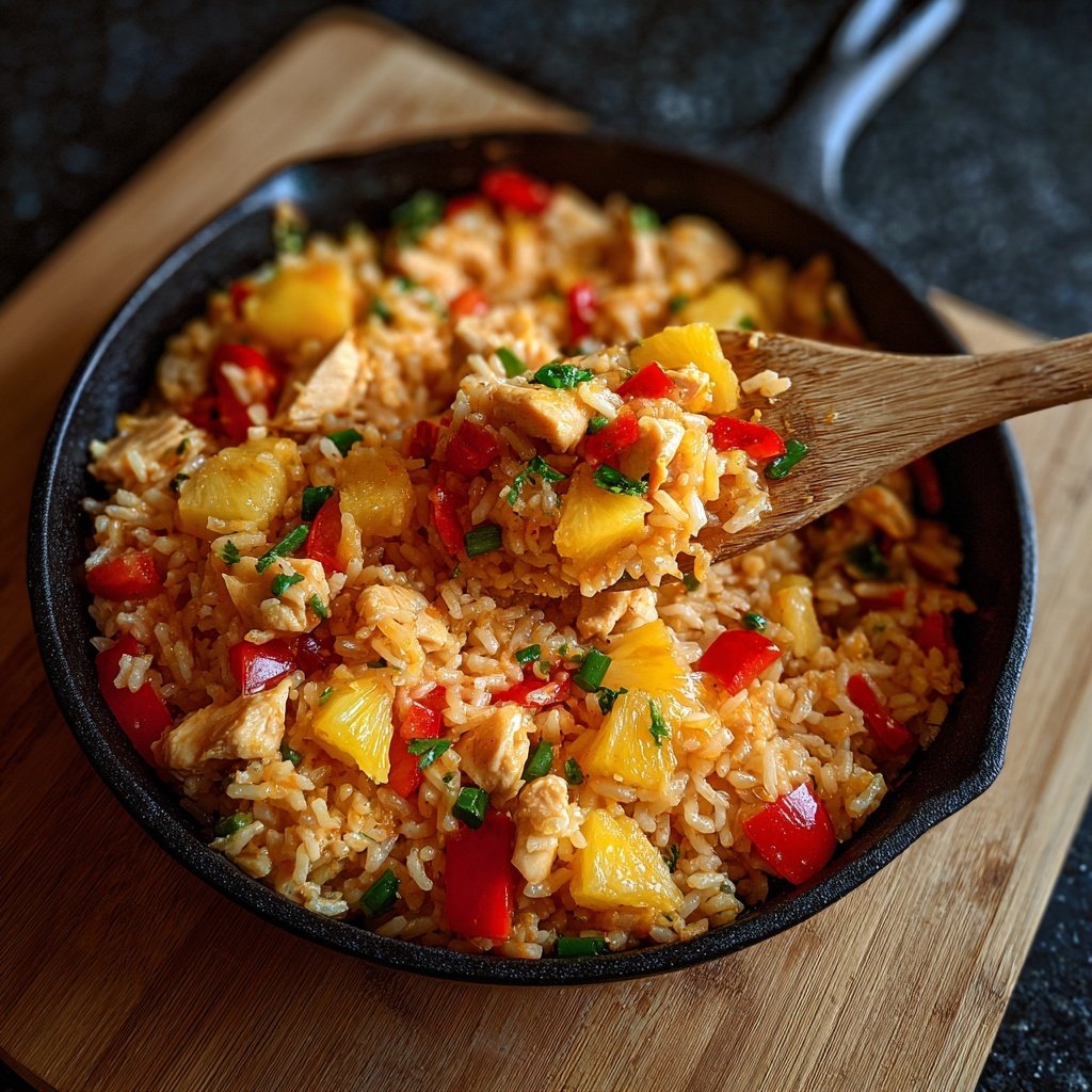 Pineapple Chicken Rice Skillet