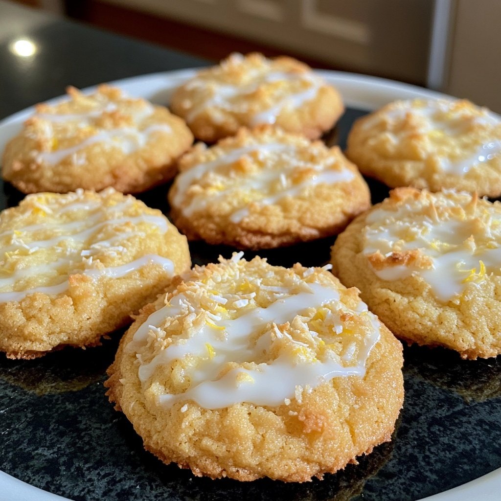 Lemon Coconut Cheesecake Cookies
