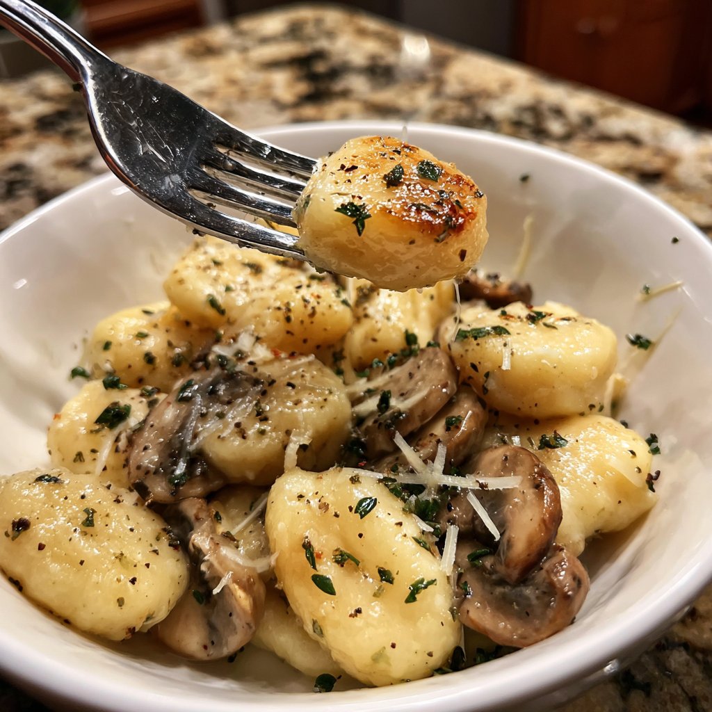 Valentine Dinner Truffle Mushroom Gnocchi