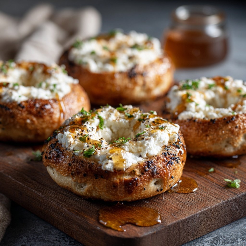 Protein Bagels With Cottage Cheese