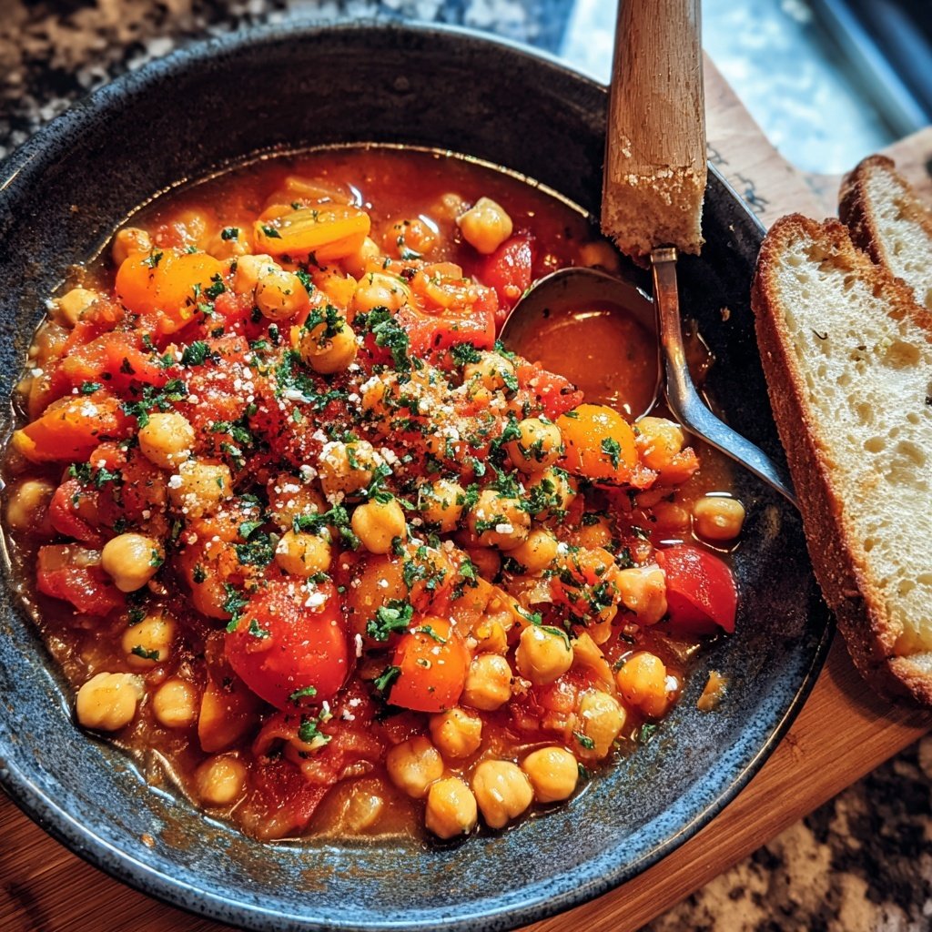 Healthy Dinner Tomato Chickpea Stew